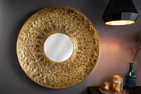 Zrkadlá LuxD Dizajnové nástenné zrkadlo Latoya  zlaté  x  25819