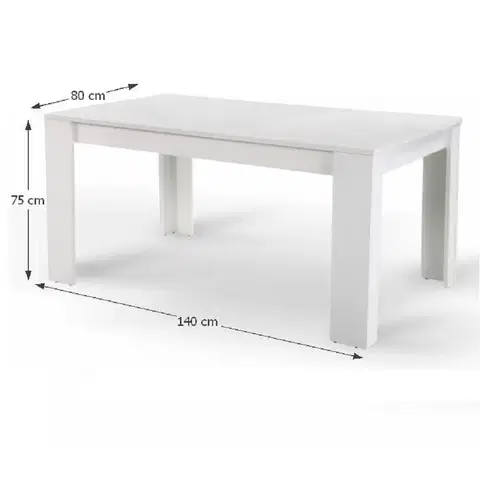 Jedálenské stoly Jedálenský stôl TOMY NEW Tempo Kondela 140x80x75 cm