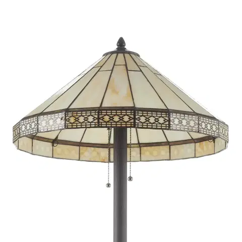 Stojacie lampy Clayre&Eef V štýle Tiffany navrhnutá stojaca lampa Bradley