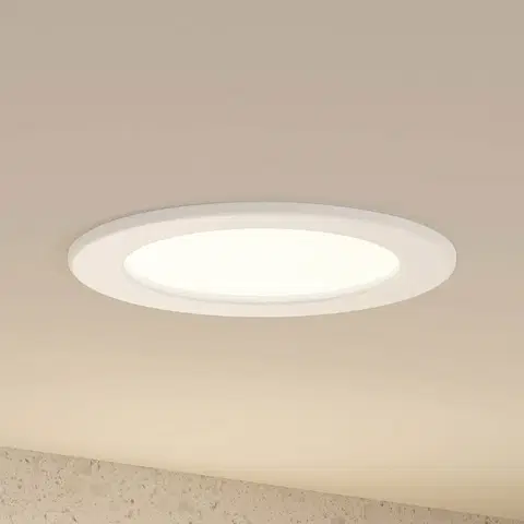 Zapustené svietidlá PRIOS Prios Cadance zapustené LED svietidlo biele 17 cm