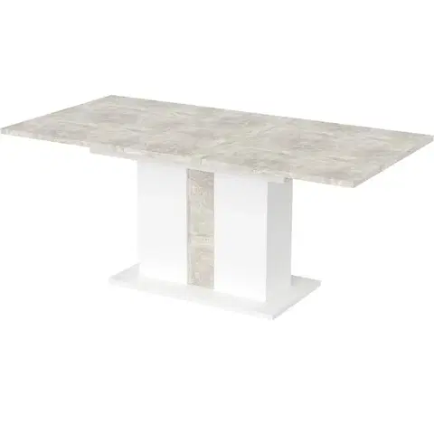 Jedálenské stoly Rozkladací stôl Grays 134/174x90cm Beton/Bela