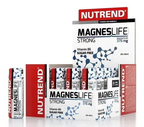 Vitamíny a minerály MagnesLife Strong - Nutrend 20 x 60 ml.