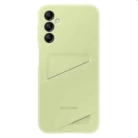 Puzdrá na mobilné telefóny Zadný kryt Card Slot Cover pre Samsung Galaxy A14 a A14 5G, limetková EF-OA146TGEGWW
