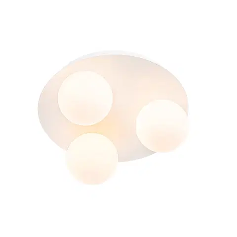 Vonkajsie stropne svietidla Moderné kúpeľňové stropné svietidlo biele 3-svetlo - Cederic