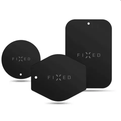 Držiaky na mobil FIXED Icon Plates Súprava náhradných plieškov k magnetickým držiakom, čierna FIXIC-PL-BK