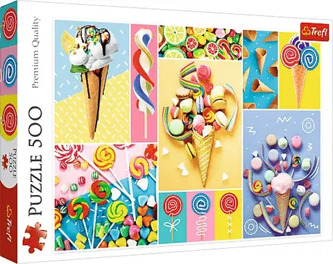Hračky puzzle TREFL - Puzzle 500 - Obľúbené sladkosti