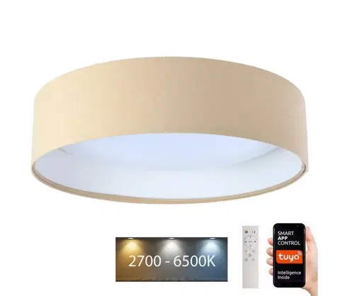 Svietidlá  LED Stropné svietidlo SMART GALAXY LED/36W/230V Wi-Fi Tuya béžová/biela + DO 