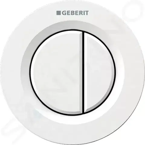 Kúpeľňa GEBERIT - Splachovací systémy Oddialené ovládanie typ 01, pneumatické, na 2 množstvá splachovania, alpská biela 116.042.11.1