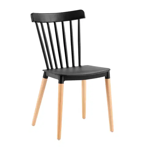 Stoličky Jedálenská stolička, čierna/buk, ZOSIMA