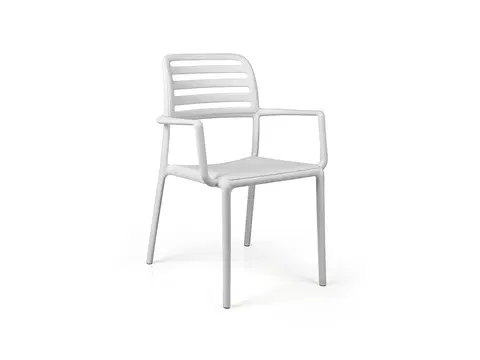Stoličky Costa stolička s podrúčkami Bianco