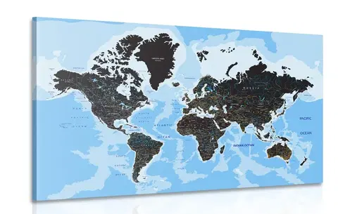 Obrazy mapy Obraz moderná mapa sveta