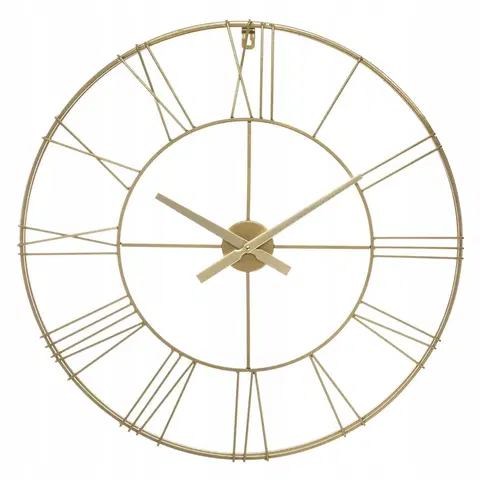 Hodiny Nástenné kovové hodiny Atmosphera Vintage 977B, 70 cm, zlaté