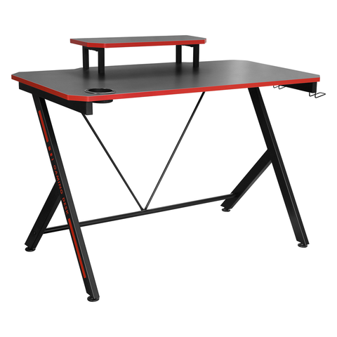 Písacie a PC stoly Herný stôl LAS VEGAS čierna/červená
