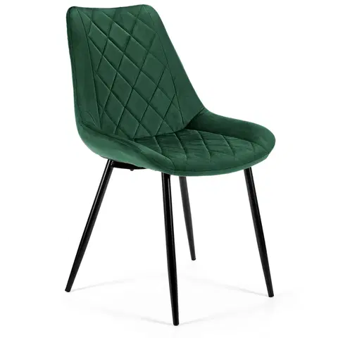 Jedálenské stoličky Glamour kreslo HANNA, zelené