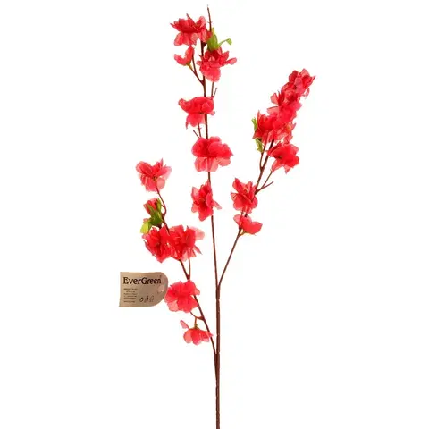 Kvety Umelá Sakura, 3 výhonky, v. 66 cm, červená