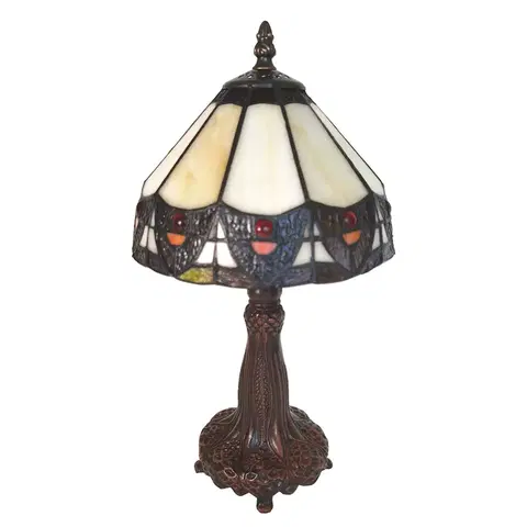 Stolové lampy Clayre&Eef Stolová lampa 5LL-6108, štýl Tiffany