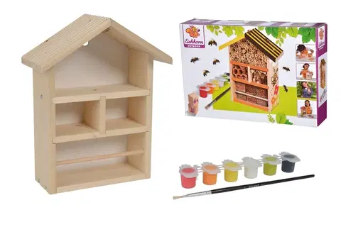 Kreatívne a výtvarné hračky SIMBA - Drevený domček pre hmyz na vyfarbenie