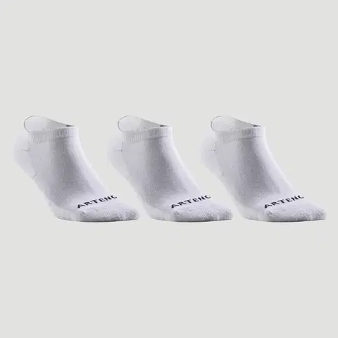 bedminton Tenisové ponožky RS 100 nízke 3 páry biele