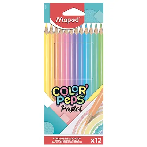 Hračky MAPED - Farebné ceruzky Color' Peps Pastel 12 ks