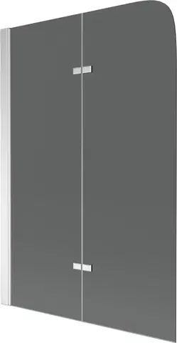 Sprchové dvere MEXEN - Felix vaňová zástena 2-krídlo 80x140 cm, grafit, chróm 890-080-002-01-40