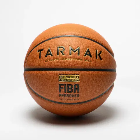 basketbal Basketbalová lopta FIBA veľkosť 7 - BT900 Grip oranžová