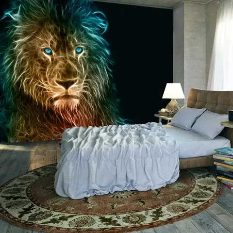 Tapety zvieratá Fototapeta lev v abstraktnej forme - Abstract lion