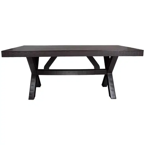 Záhradné stoly Stôl Rustic 90x180 hnedá