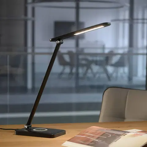 Stolové lampy na písací stôl JUST LIGHT. LED lampa na písací stôl Florentina, čierna