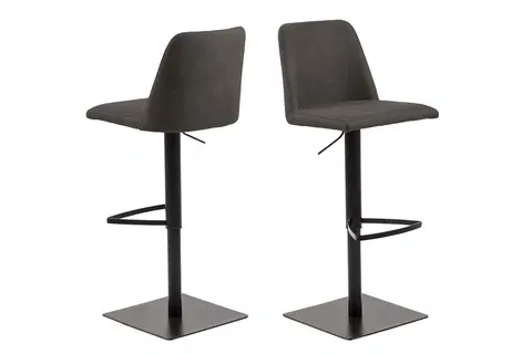 Barové stoličky Dkton Dizajnová barová stolička Alasdair, antracitová