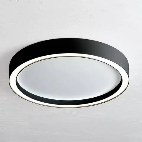 Stropné svietidlá BOPP Stropné svietidlo Bopp Aura LED Ø 40 cm biela/čierna