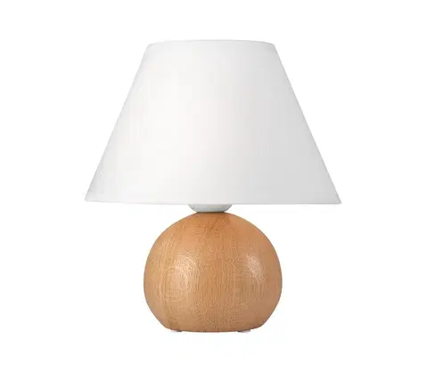 Lampy  Stolná lampa JUTA 1xE27/60W/230V dub/biela 