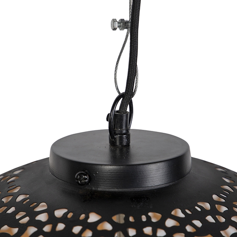 Zavesne lampy Orientálna závesná lampa čierna so zlatom 45 cm - Radiante