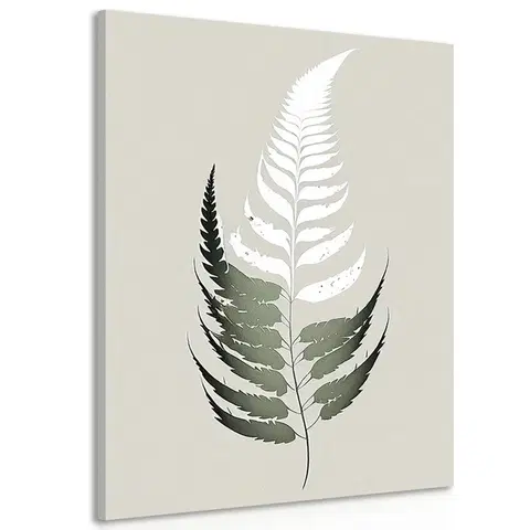 Obrazy stromy a listy Obraz minimalistický lístok z paprade