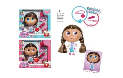 Hračky bábiky WIKY - Kaibibi Bábika okatá doktorka s doplnkami 18cm/2druhy, Mix produktov