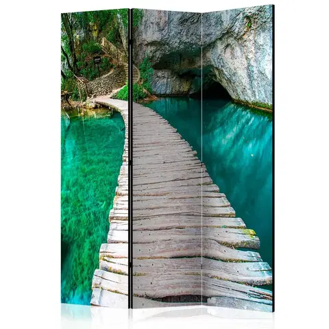 Paravány Paraván Emerald Lake Dekorhome 135x172 cm (3-dielny)