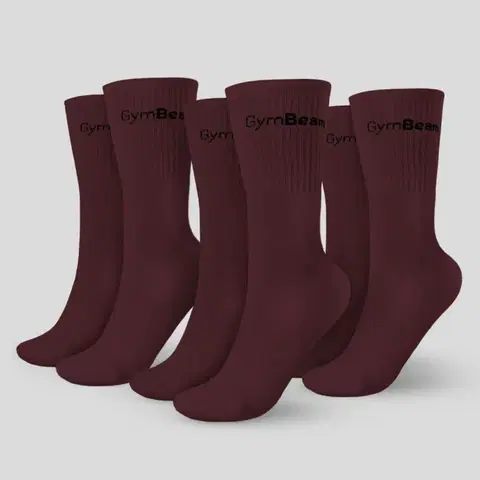 Spodné prádlo a plavky GymBeam Ponožky 3/4 Socks 3Pack Eggplant  M/LM/L