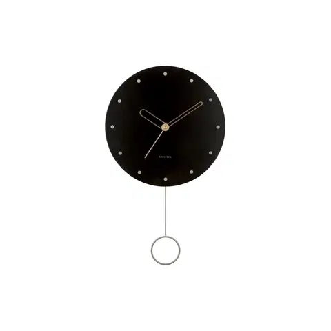 Hodiny Karlsson 5893BK dizajnové nástenné hodiny