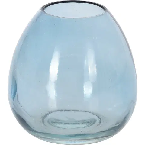 Vázy sklenené Sklenená váza Adda, sv. modrá, 11 x 10,5 cm