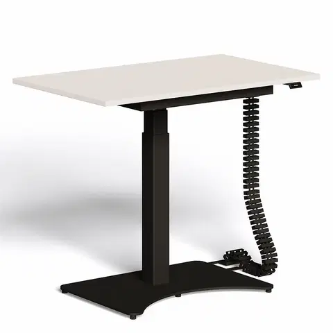 Moderné kancelárske stoly Písací stolík s elektrickým regulovaním výšky EMODEL 2.0 mini biely