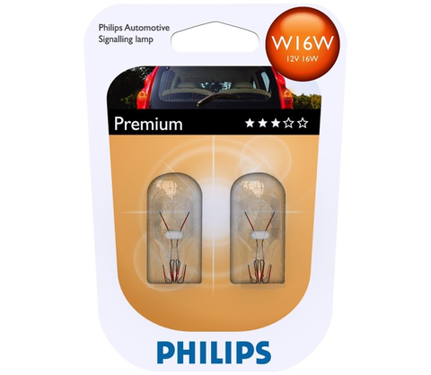 Žiarovky Philips SADA 2x Autožiarovka Philips VISION 12067B2 W16W W2,1x9,5d/16W/12V 