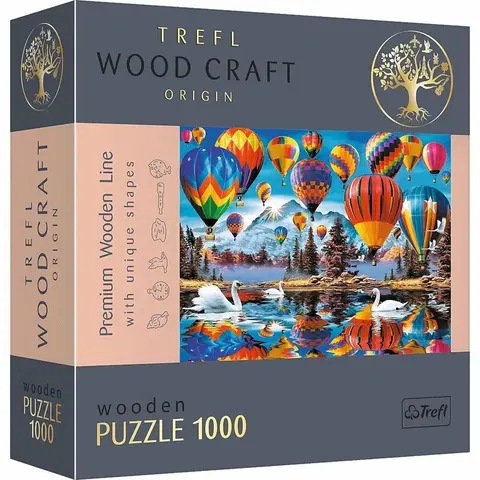 Hračky puzzle TREFL - Drevené puzzle 1000 - Farebné balóny