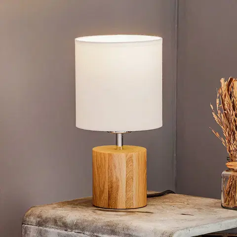 Stolové lampy Spot-Light Stolná lampa Trongo valec olejovaný tienidlo