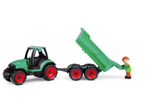 Pre chlapcov Traktor s vlečkou plast 32 cm s figúrkou