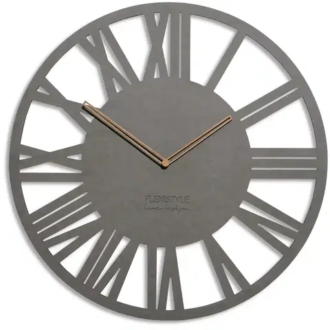 Hodiny Nástenné hodiny Loft Adulto šedá, z219-1a 50cm