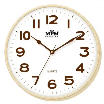 Hodiny Nástenné hodiny MPM, 2976.51.AF - hnedá svetlá, 30cm