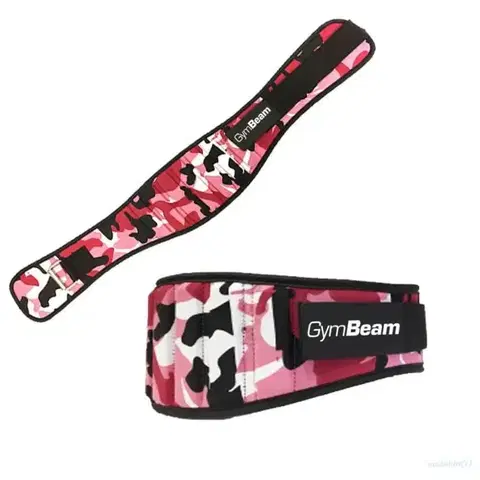 Opasky na cvičenie GymBeam Dámsky fitness opasok Pink Camo  L
