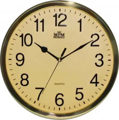 Hodiny Nástenné hodiny MPM, 3169.80 - zlatá, 31cm