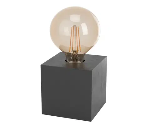 Lampy Eglo Eglo 43734 - Stolná lampa PRESTWICK 1xE27/40W/230V antracit 