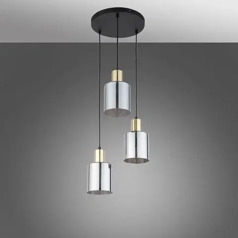 Moderné lampy do obývačky Luster Sierra Gold/Grafit 6663 PL3