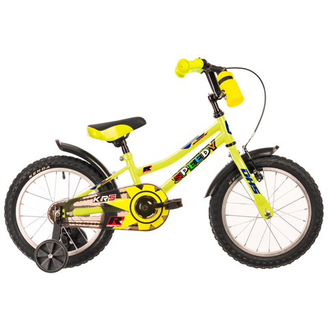 Bicykle Detský bicykel DHS Speedy 1601 16" - model 2022 Green / Yellow - 8" (105-125 cm)